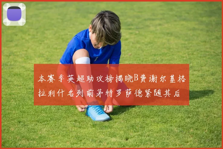 本赛季英超助攻榜揭晓B费谢尔基格拉利什名列前茅特罗萨德紧随其后
